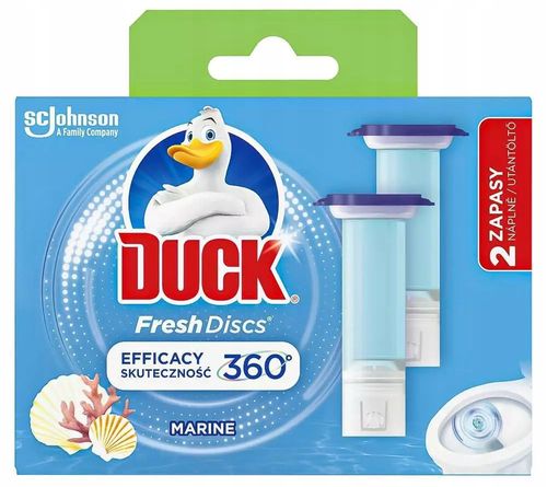 duck fresh discs marine - żelowy krążek do toalety 72ml (2 x 36ml) na Arena.pl