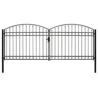 Brama ogrodzeniowa, podwójna, zaokrąglona, stal, 400x175 cm