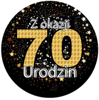 Opłatek na tort Urodziny 18 30 40 50 60 Okazjonalny Happy Birthday Tekst