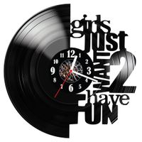 Zegar ścienny z płyty winylowej Girls just want to have fun 1888.14