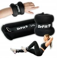 Obciążniki na Kostki i Nadgarstki do Ćwiczeń Biegania 2x 2kg Czarne Trwałe