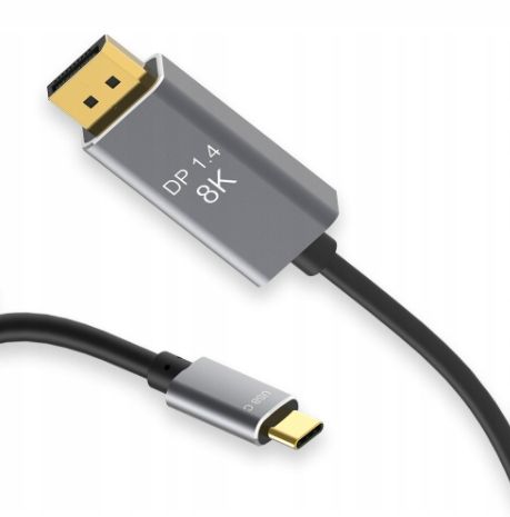 Kabel USB C do Displayport DP 1.4 8K 4K 240 Hz Mac zdjęcie 9