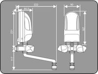 OGRZEWACZ WODY DAFI Z BATERIĄ BIAŁĄ 3,7 Kw 230V