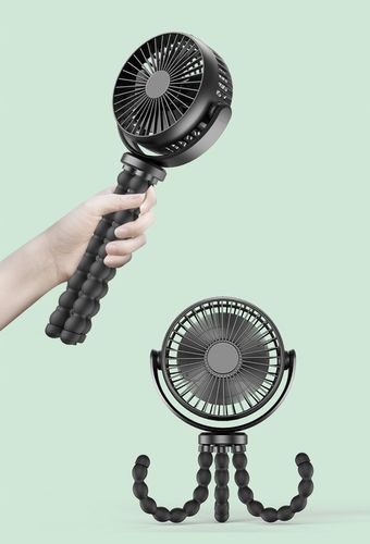 WENTYLATOR PRZENOŚNY WIATRAK BIURKOWY 5200mAh Z ELASTYCZNYM STATYWEM na Arena.pl