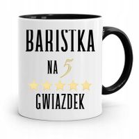 Dla Baristy Baristki Kawiarki Kubek Czarny Prezent Z Nadrukiem Ze Zdjęciem