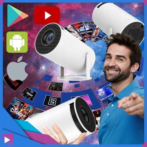 Projektor Rzutnik Android TV WiFi SMART Bluetooth 5.0 HD 4K Ekran 150 na Arena.pl