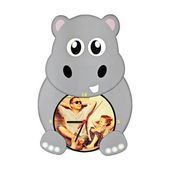 Zegar ścienny z MDF - Hipopotam - Sublimacja Termotransfer