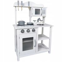 DUŻA DREWNIANA KUCHNIA KUCHENKA DLA DZIECI GARNKI