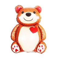 Balon foliowy Zakochany Miś z serduszkiem 91x67 cm