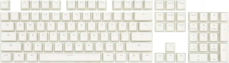 Keycaps Redragon PBT Doubleshot keycaps (białe) zdjęcie 1