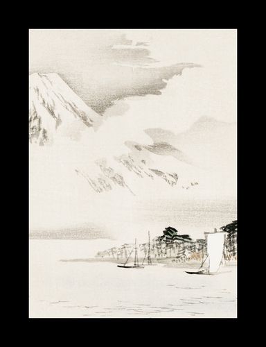 Plakat 13x18cm View of Mount Fuji, Kōno Bairei Japoński Vintage do Salonu na Arena.pl