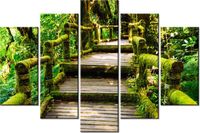 100CM 150CM OBRAZ 5 ELEM DREWNIANY MOSTEK ŚCIENNY