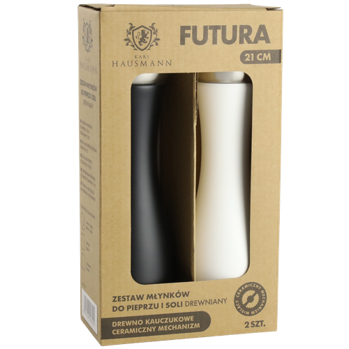 ZESTAW RĘCZNYCH MŁYNKÓW DO MIELENIA SOLI PIEPRZU PRZYPRAW BIAŁY I CZARNY na Arena.pl