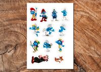 Wydruk cukrowy A4 Smerfy 12 elem. DIY