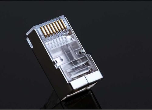 100x KOŃCÓWKI WTYK WTYKI RJ45 8P8C FTP KAT6 PRZELOTOWE EUROKOMP EKRANOWANE na Arena.pl