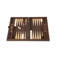 Ekskluzywny Backgammon Manopoulos – Korek Naturalny Cube i Drewno Oliwne