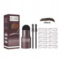 STEMPEL DO BRWI + 10 szt szablony czarny BOX