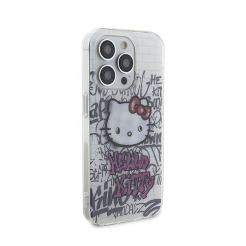 Hello Kitty IML Kitty On Bricks Graffiti - Etui iPhone 15 Pro (biały) na Arena.pl