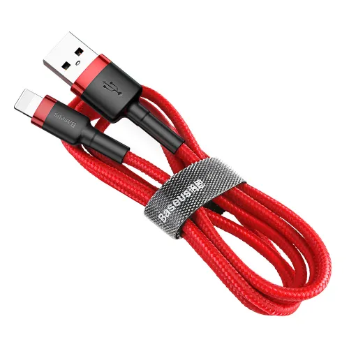 Kabel Baseus Cafule USB-A / Lightning 2.4A QC 3.0 1 m - czerwony na Arena.pl