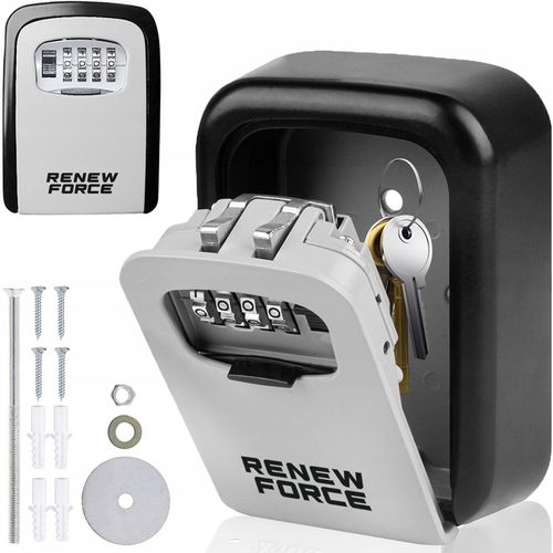 Metalowy Sejf na Klucze Zewnętrzny Skrzynka Szafka Kasetka na Szyfr Kod na Arena.pl