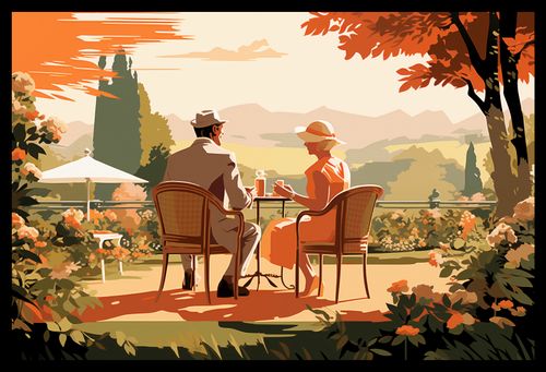 Plakat 45x30cm Retro Randka na Arena.pl