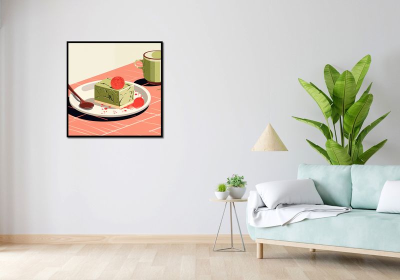 Plakat 80x80cm Deser Matcha zdjęcie 4