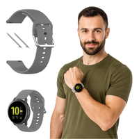 Pasek do Huawei Watch GT2 GT3 42mm Pro 43mm opaska silikon szary 20mm