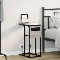 Stolik nocny Szary dąb sonoma Materiał drewnopochodny