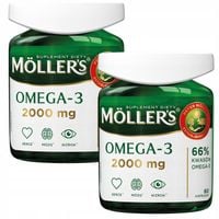 2x Möller’s Omega-3 2000mg 60 kaps NAJWYŻSZA KONCENTRACJA OMEGA-3 odporność