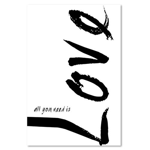 Deco Panel, Białe love 80x120 na Arena.pl