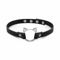 bedroom fantasies kitty choker black - pasek dekoracyjny z motywem kota