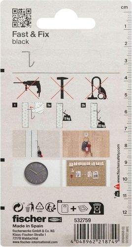 Haczyki na obrazki bez wiercenia Fischer Fast&Fix 4szt w zestawie na Arena.pl
