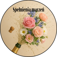Opłatek na tort Szampan Whisky Drink Kwiaty Okazjonalny Tekst 18 30 40 50