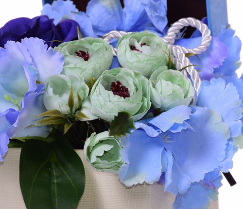 Flower box niebiesko miętowy na Arena.pl