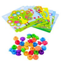 DLA DZIECI UKŁADANKA GUZIKOWA  KOLOROWA