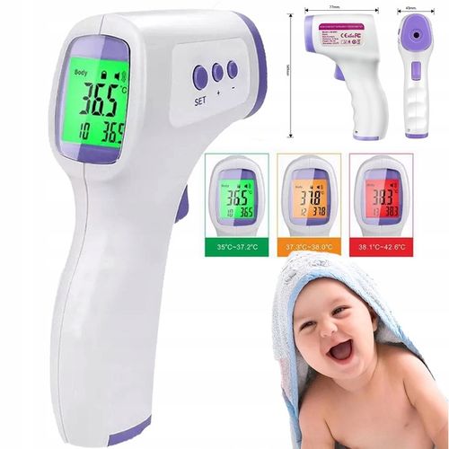 TERMOMETR BEZDOTYKOWY NA PODCZERWIEŃ LCD DLA DZIECI I DOROSŁYCH DOKŁADNY na Arena.pl