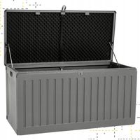 SKRZYNIA OGRODOWA 270 LITRÓW BALKONOWA KUFER SIEDZISKO 270L ANTRACYT 200kg