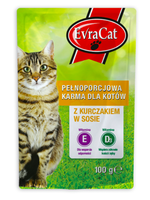 EVRA CAT KOT 100G SASZETKA Z KURCZAKIEM