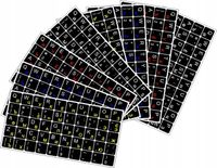 10 szt. UKRAIŃSKIE Naklejki CYRYLICA NA KLAWIATURĘ