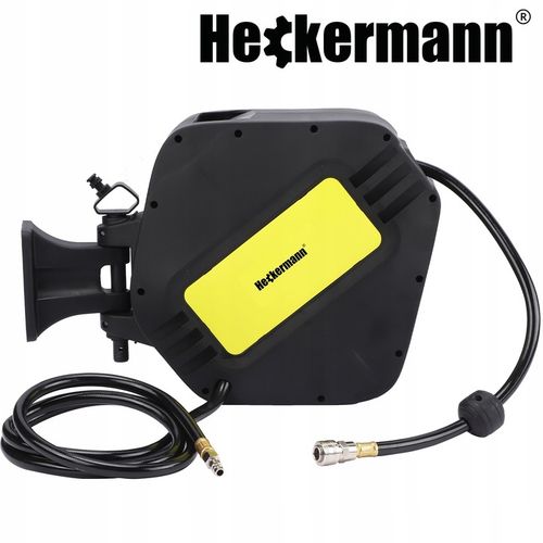 WĄŻ PNEUMATYCZNY ZWIJAK AUTOMATYCZNIE ZWIJANY DO KOMPRESORA BĘBEN 20m + 2m na Arena.pl