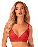 Czerwony Seksowny Biustonosz Belovya Obsessive Bra XL/XXL