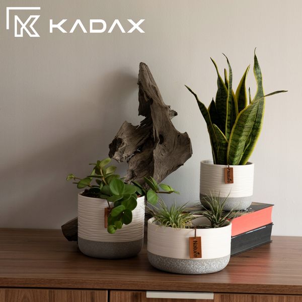 KADAX Doniczka Ceramiczna Osłonka 17x9cm Biała zdjęcie 9