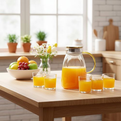 Dzbanek na Napoje Wodę Sok Lemoniadę do Napojów Szklany z Pokrywką 2,2L na Arena.pl