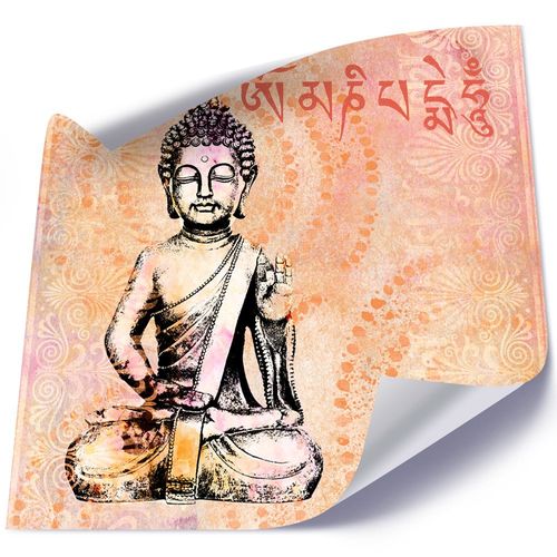 Plakat, Budda i mantra 80x80 na Arena.pl