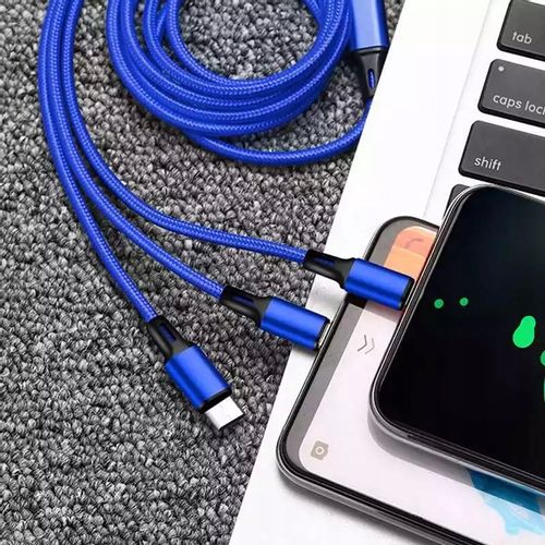 KABEL ŁADOWARKA 3w1 MICRO TYP-C do IPHONE USB-C 5A na Arena.pl
