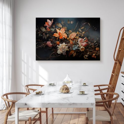 Obraz Do Salonu Tropikalne Kwiaty Liście Natura Abstrakcja 30cm x 20cm na Arena.pl