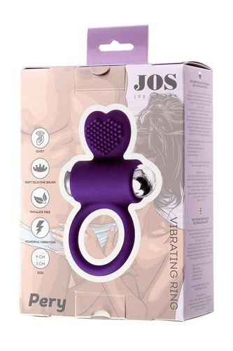 jos pery, vibrating ring with cilia, silicone, violet, 9 cm na Arena.pl