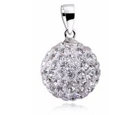 ELEGANCKI KLASYCZNY SREBRNY WISIOREK BIAŁA KULKA KULECZKA 12MM SWAROVSKI