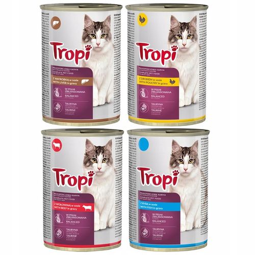 MOKRA KARMA PUSZKI DLA KOTA MIX SMAKÓW 24X415G na Arena.pl