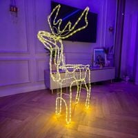 Renifer LED Świąteczny Świecący Zewnętrzny Duży Ozdoba XXL 125 Biały Ciepły